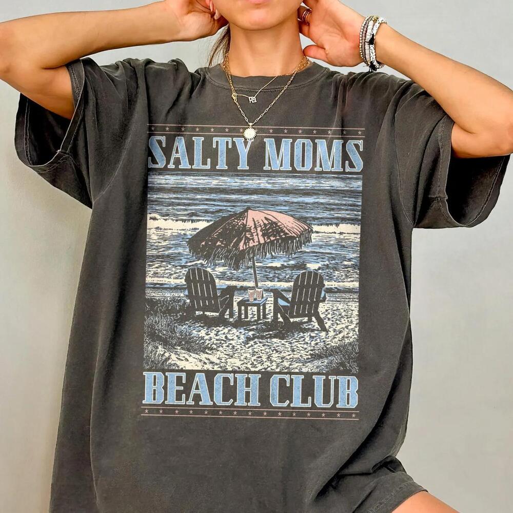 Moms Trip Shirt - Mama S T-Shirt, Salty Moms Beach Club Shirt